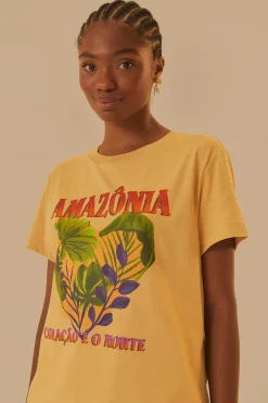 AMAZONIA CORACAO E O NORTE FIT T-SHIRT