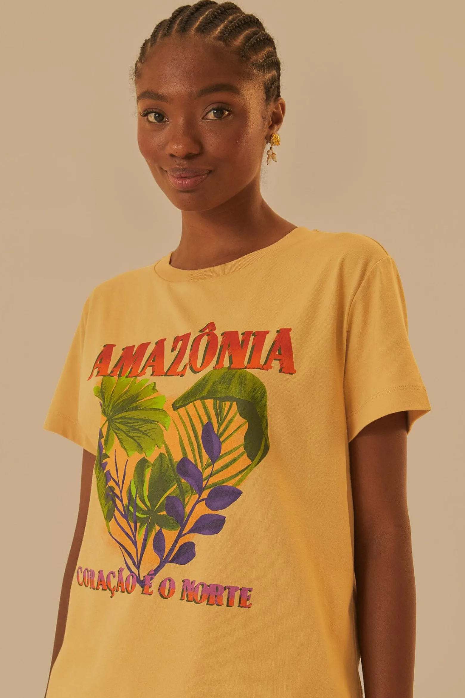 AMAZONIA CORACAO E O NORTE FIT T-SHIRT