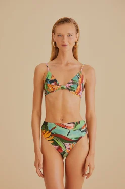 BANANA FOLIAGE HIGH WAISTED BIKINI BOTTOM