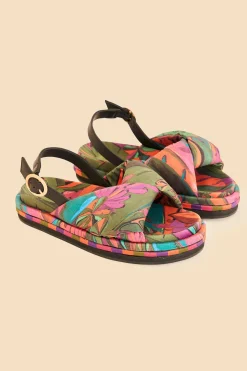 BANANA LEAVES PUFFY FLAT SANDAL