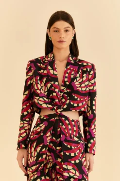 BLACK BANANA DOTS CUT OUT BLAZER