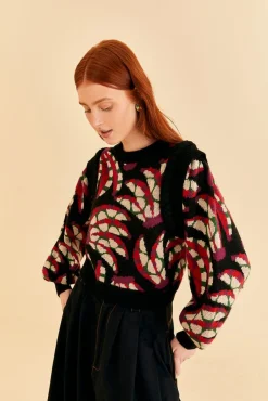  BLACK BANANA DOTS KNIT SWEATER