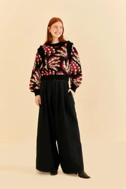  BLACK BANANA DOTS KNIT SWEATER