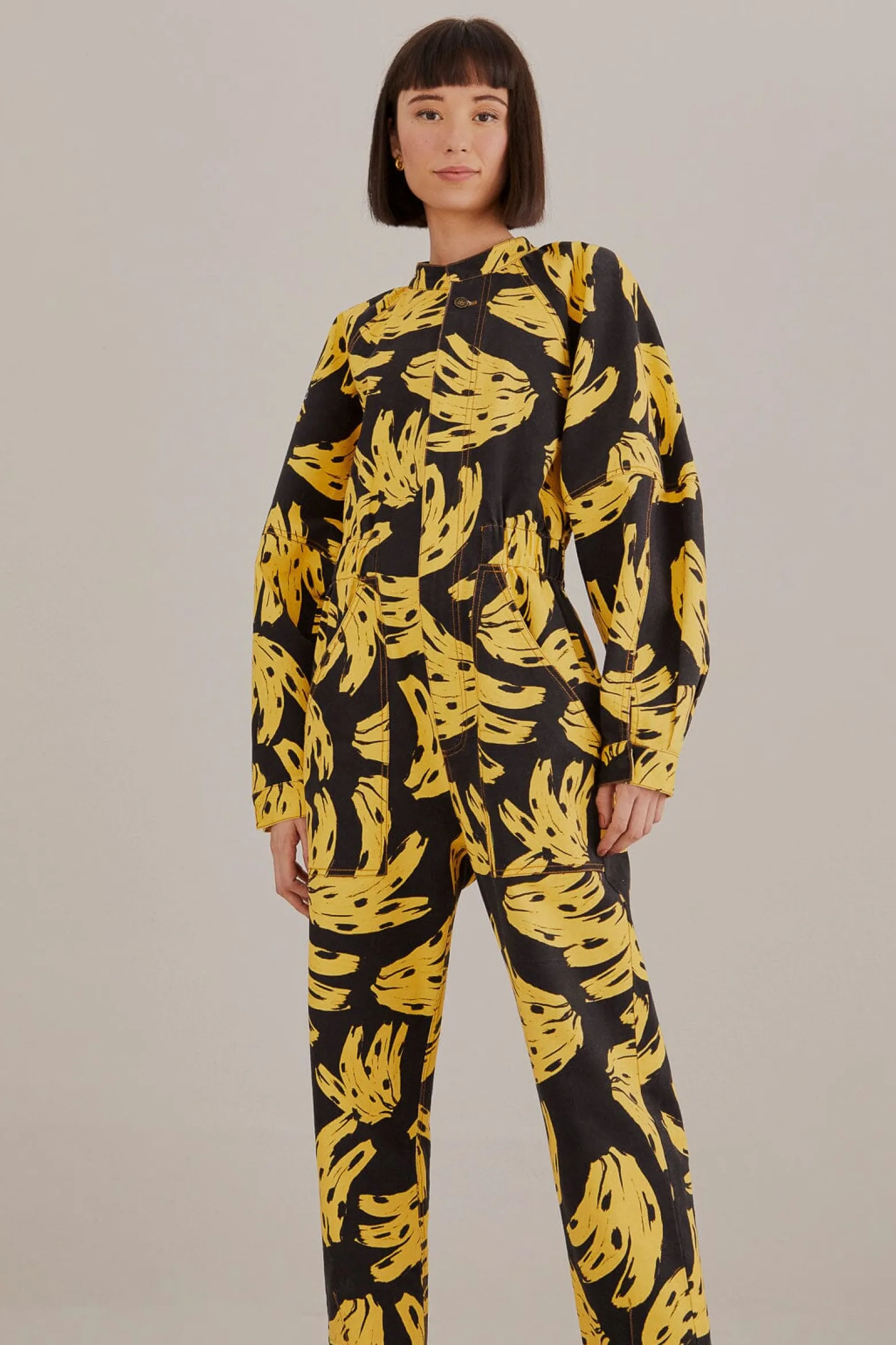 BLACK BOSSA BANANA JUMPSUIT