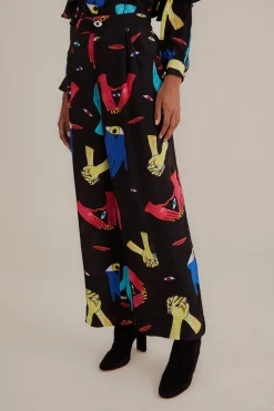  BLACK COLORFUL TOGETHER PANTS