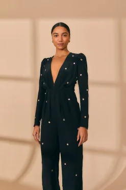  BLACK MIRROR EMBROIDERED JUMPSUIT