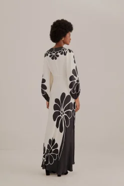  BLACK PALERMO CUT OUT  LENZING™ ECOVERO™ VISCOSE MAXI DRESS