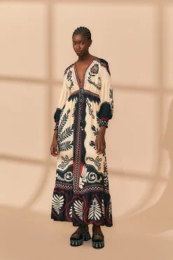 BLACK PASSION SCARF MAXI DRESS