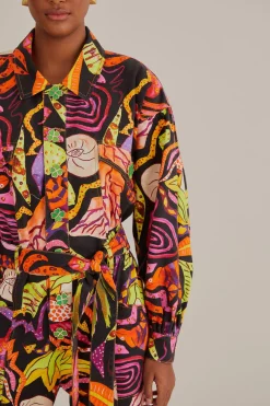  BLACK PSYCHEDELIC GARDEN JUMPSUIT
