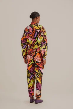  BLACK PSYCHEDELIC GARDEN JUMPSUIT