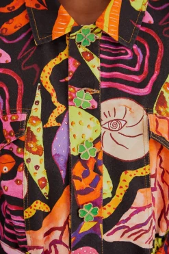  BLACK PSYCHEDELIC GARDEN JUMPSUIT