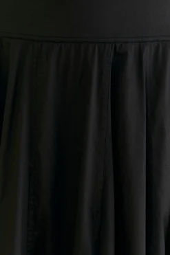 BLACK RUFFLE MAXI SKIRT