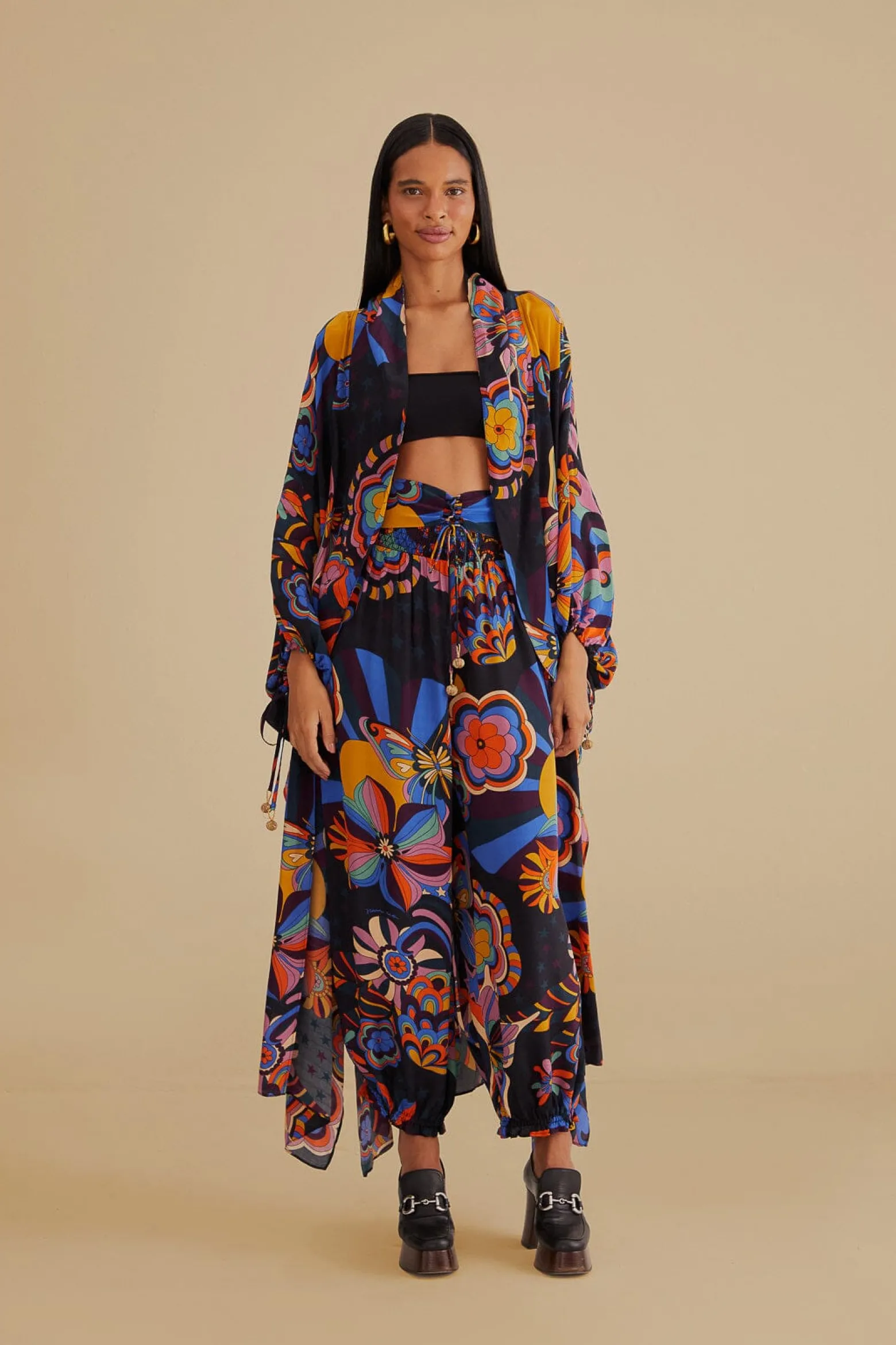 BLACK 70S VIBE PANTS