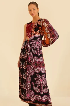 BLACK SWEET MERMAIDS ONE SHOULDER MAXI DRESS