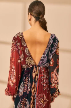BLACK SWEET MERMAIDS V NECK MAXI DRESS