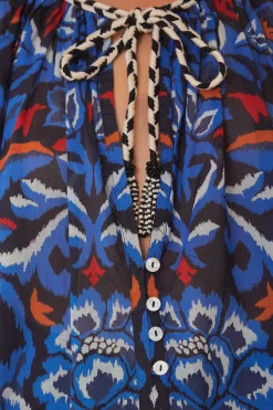 BLACK TOUCANS SCARF BLOUSE