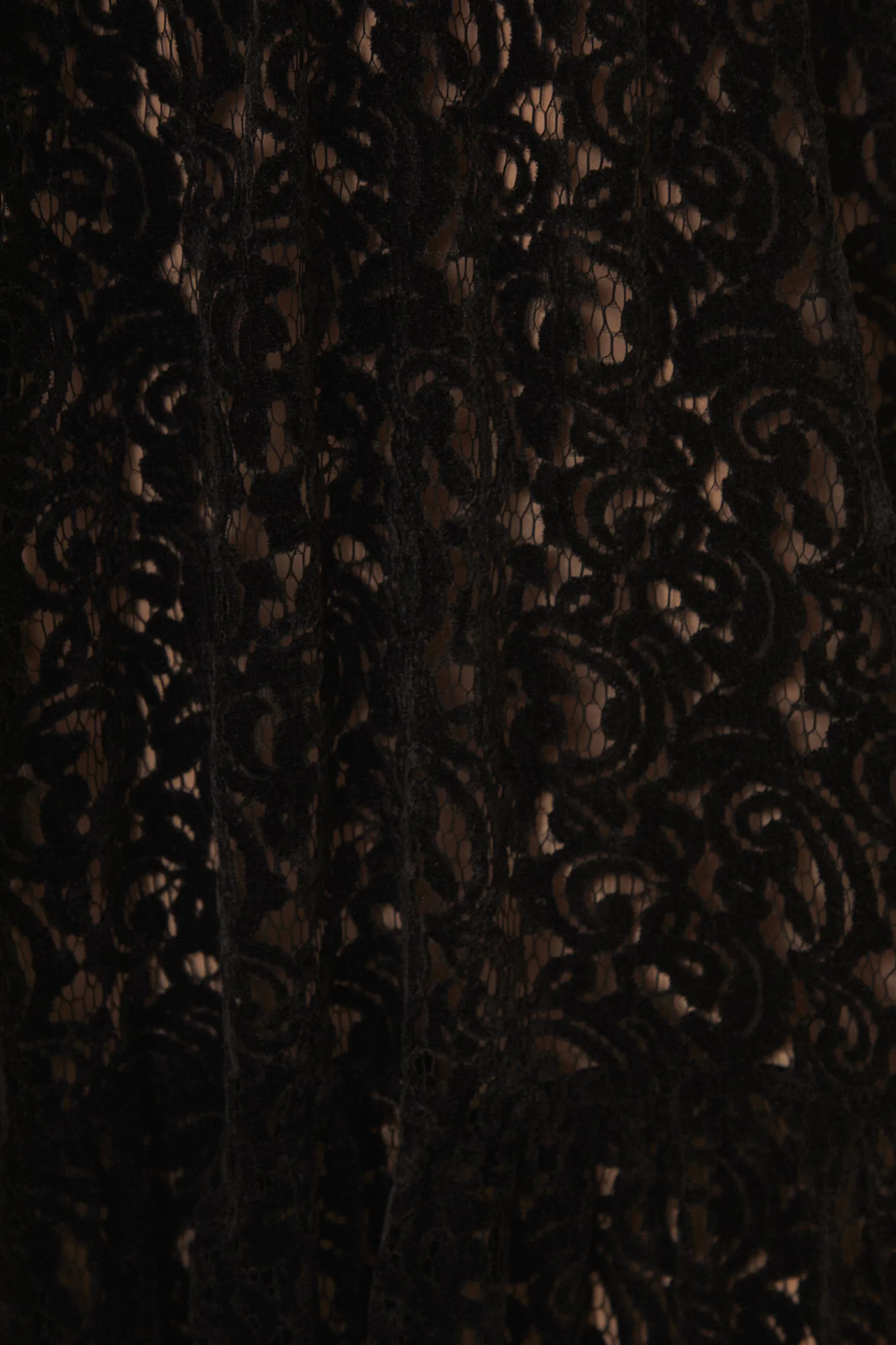 BLACK VELVET LACE SLEEVELESS MAXI DRESS