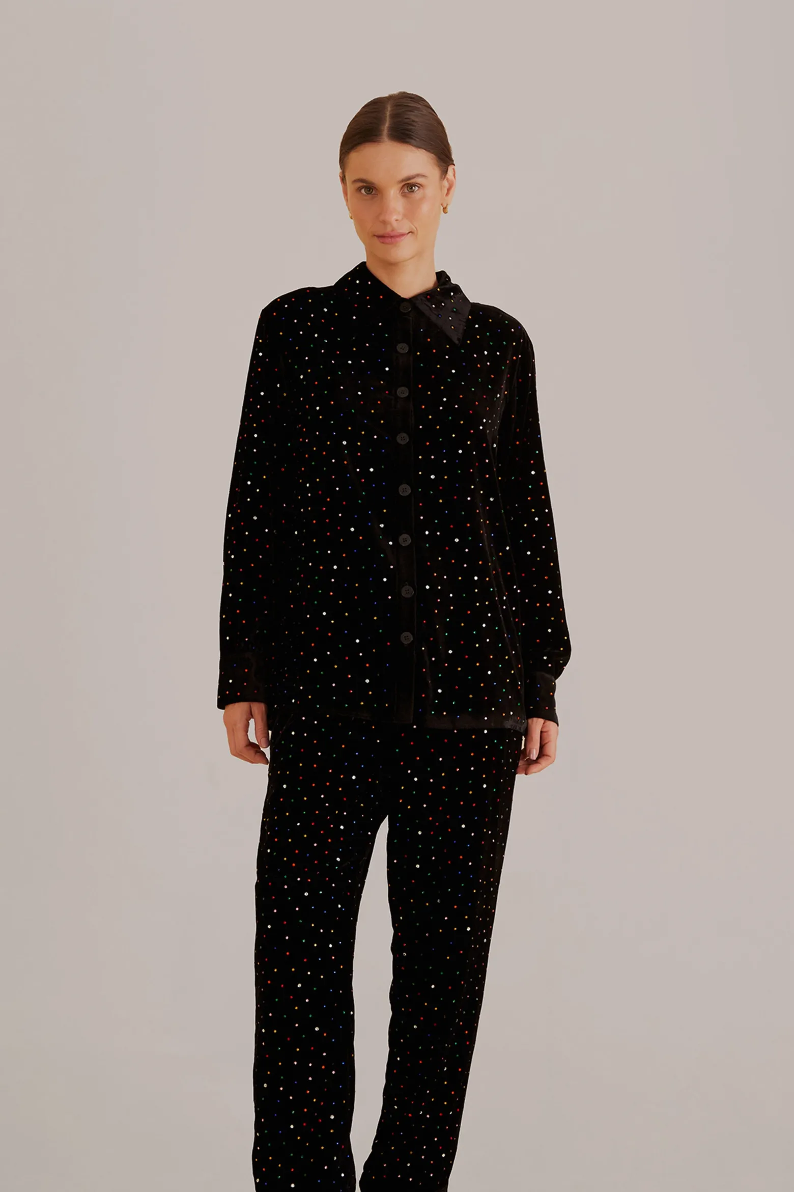 BLACK VELVET PANTS