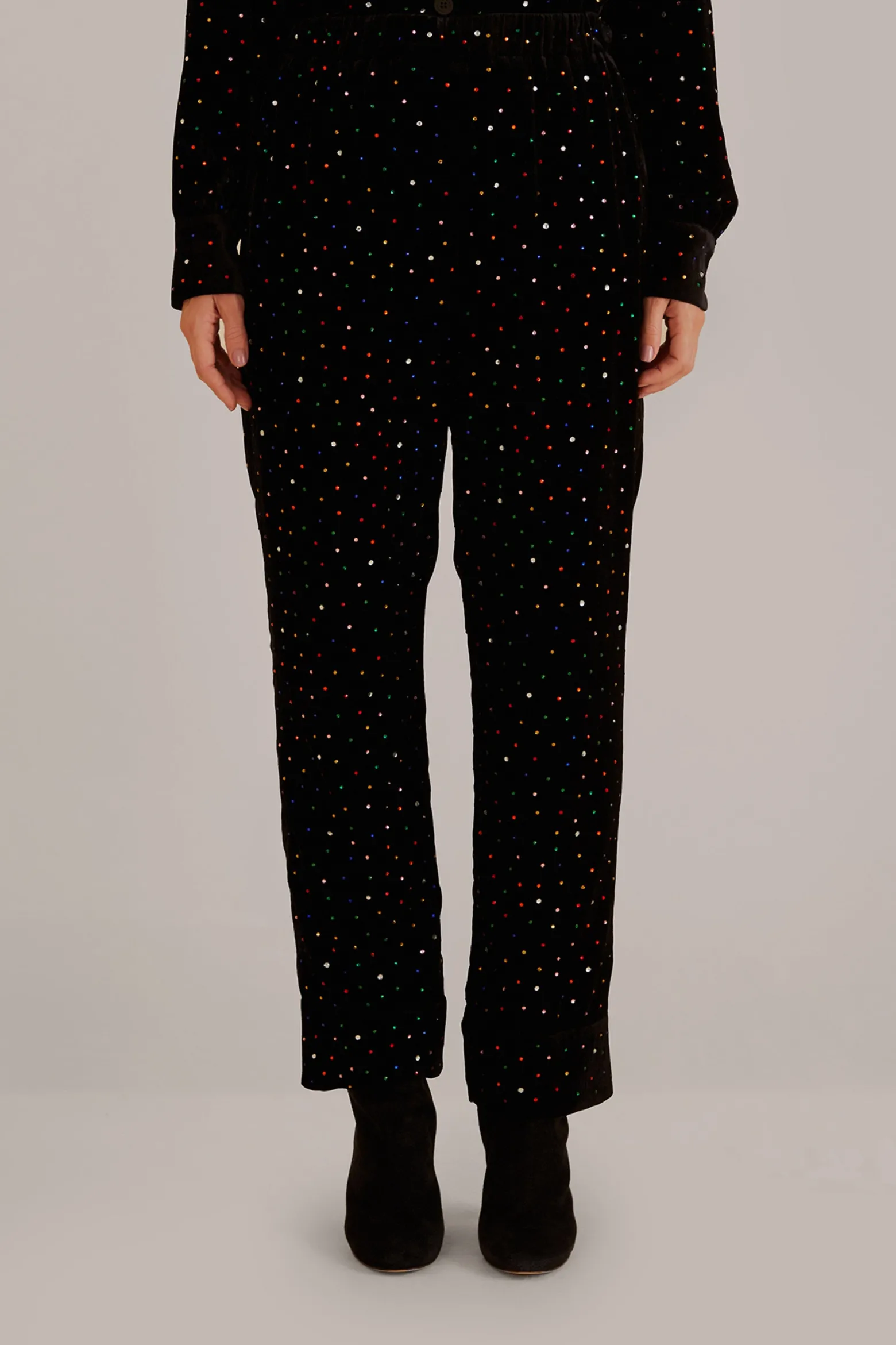 BLACK VELVET PANTS