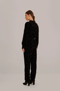 BLACK VELVET PANTS