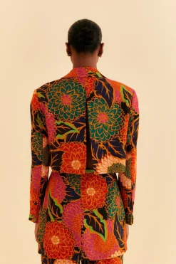 BLACK VINTAGE GARDEN CUT OUT BLAZER