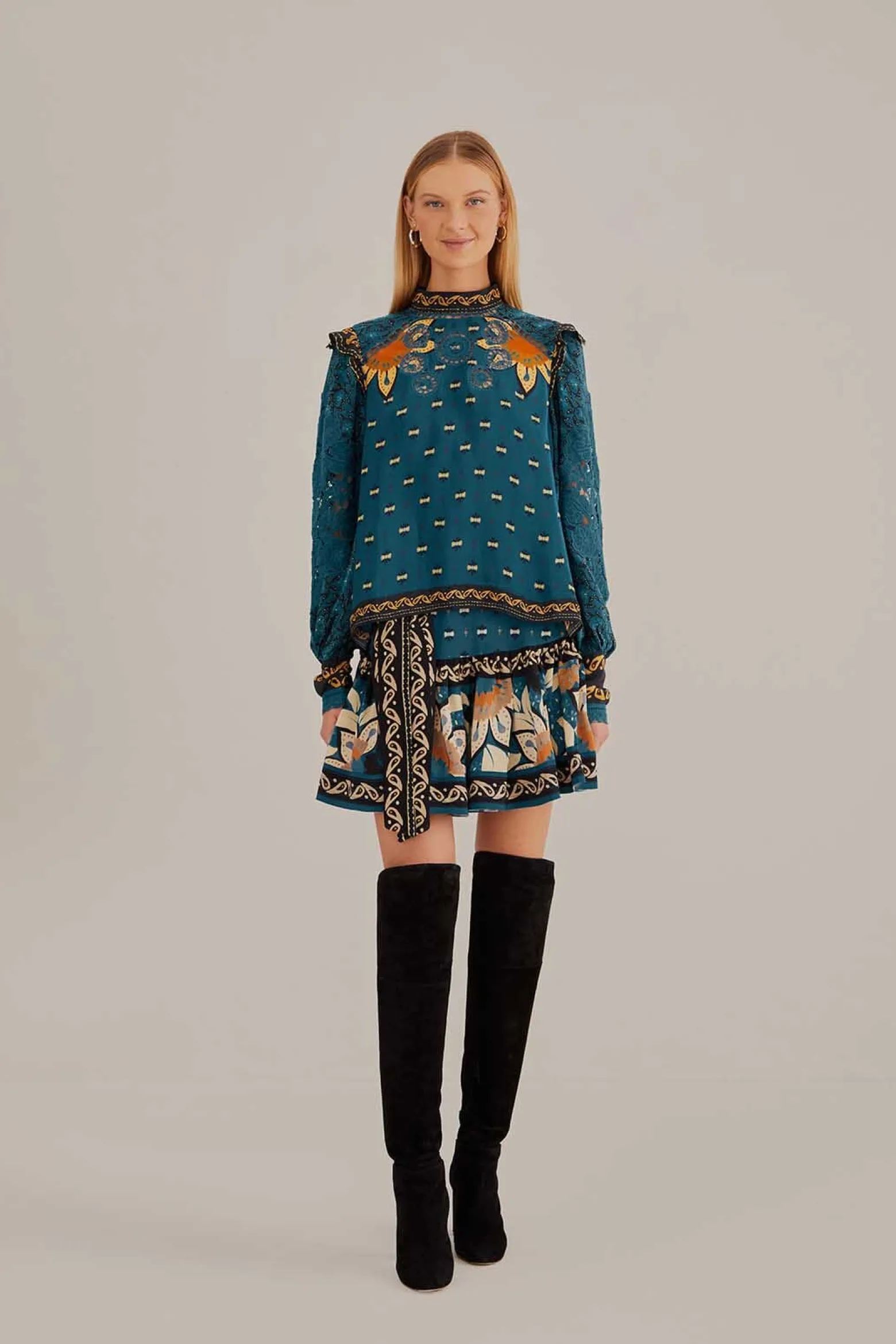 BLUE AINIKA CHILL MINI SKIRT