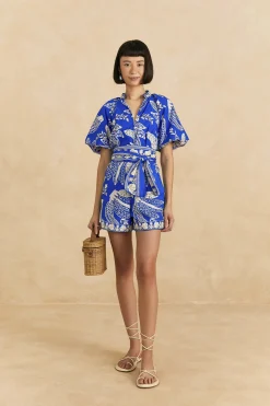 BLUE LACE BANANA ROMPER
