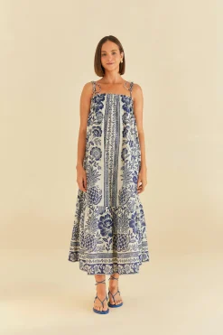  BLUE PINEAPPLE GARDEN MAXI DRESS