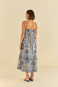  BLUE PINEAPPLE GARDEN MAXI DRESS