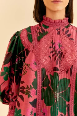 BLUSH FLORAL YARD BLOUSE