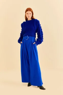  BRIGHT BLUE TAILORED PANTS