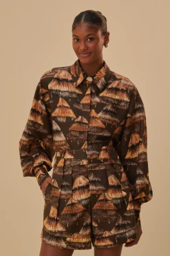 BROWN SHUHU SHORT