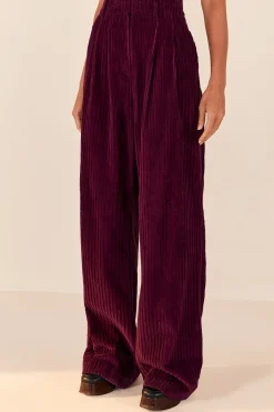  BURGUNDY CORDUROY PANTS