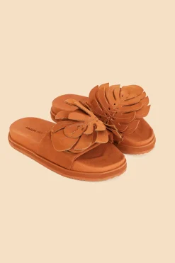 CARAMEL MONSTERA ANATOMIC SLIDE SANDAL