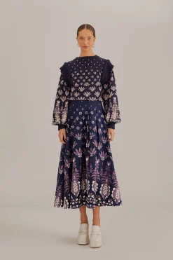 DARK BLUE AINIKA MARTINA KNIT SWEATER