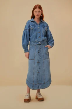DENIM WAVE SKIRT