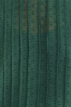 EMERALD RUFFLE LONG SLEEVE BLOUSE