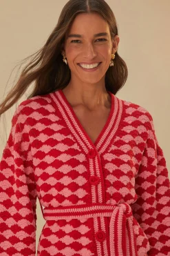 FAN STITCH CROCHET CARDIGAN
