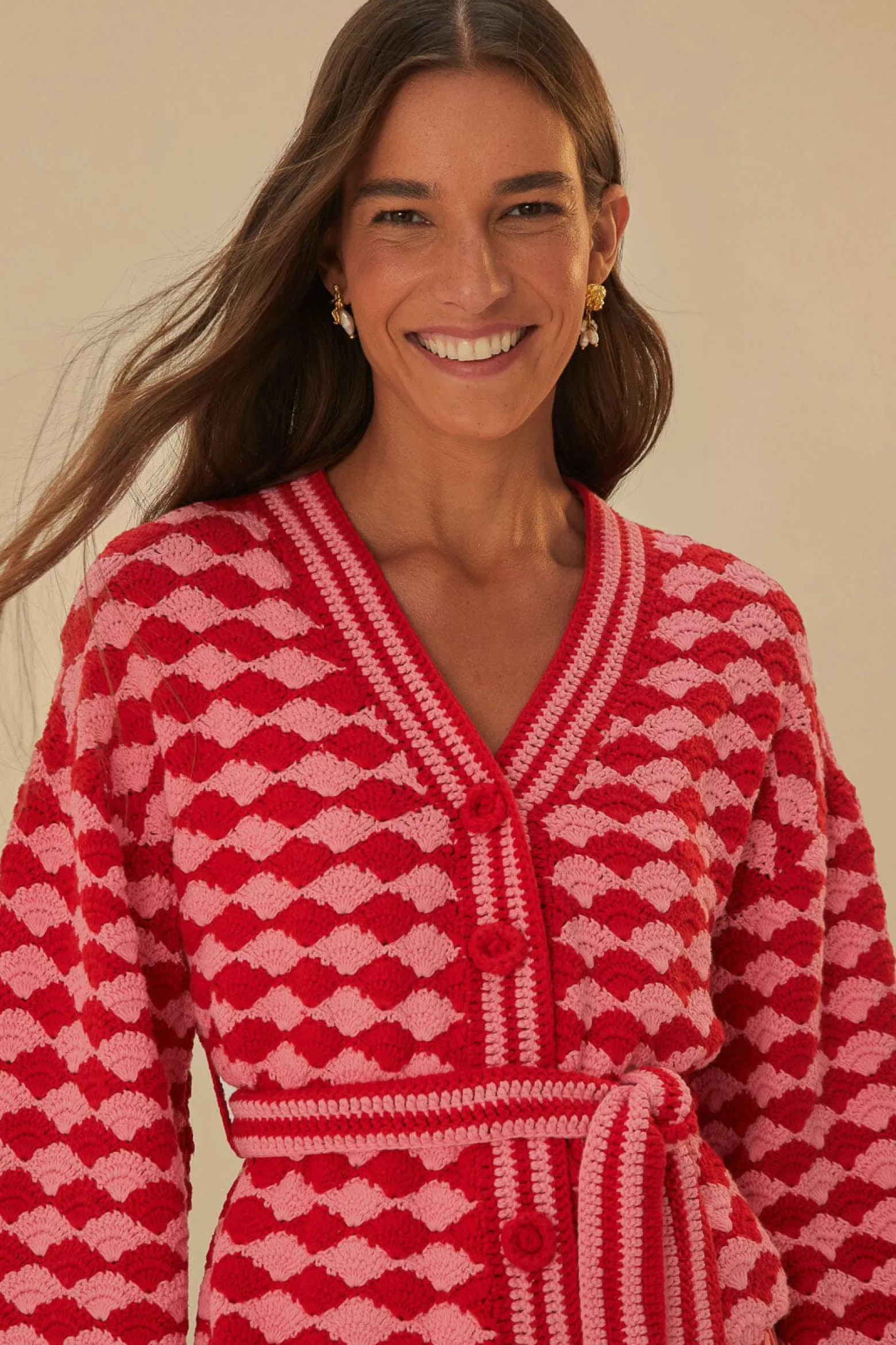 FAN STITCH CROCHET CARDIGAN