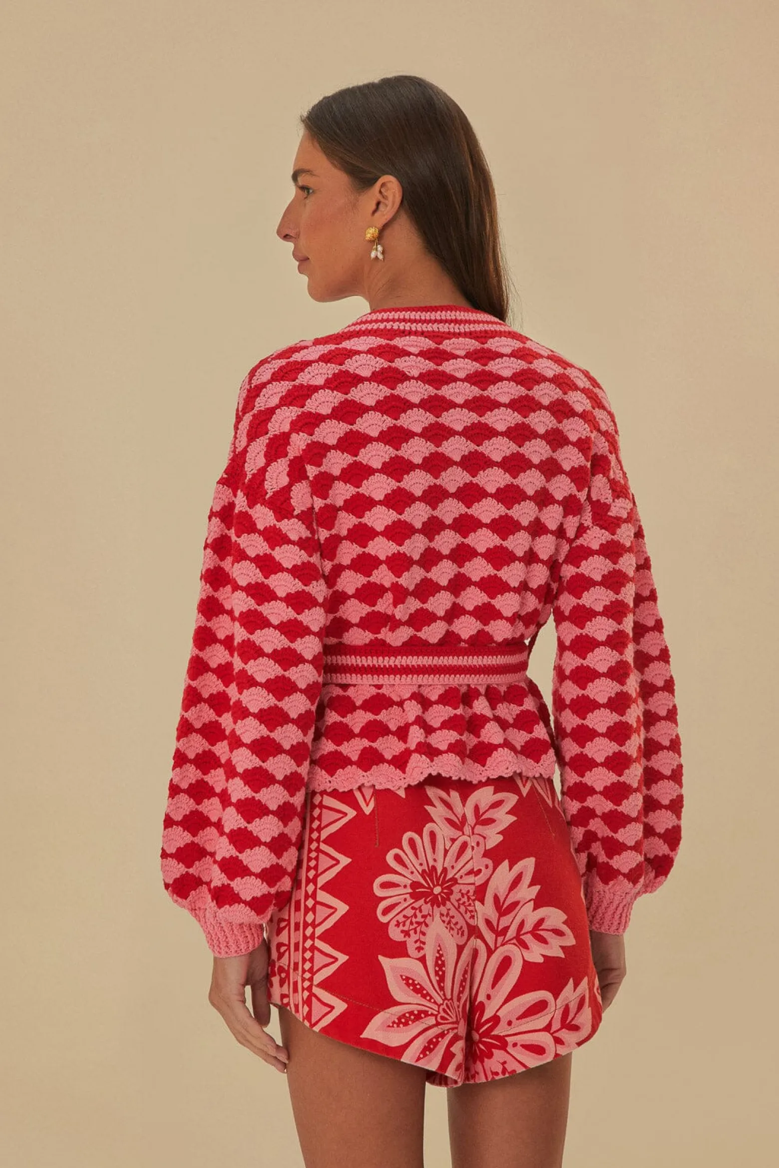 FAN STITCH CROCHET CARDIGAN
