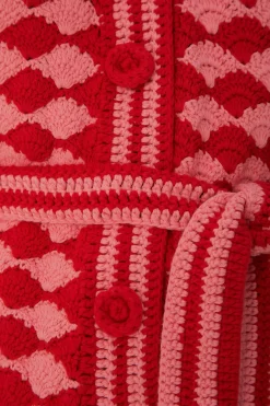 FAN STITCH CROCHET CARDIGAN