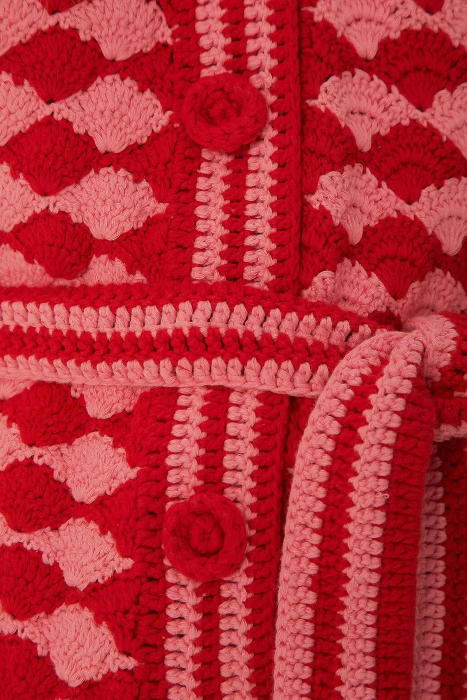 FAN STITCH CROCHET CARDIGAN