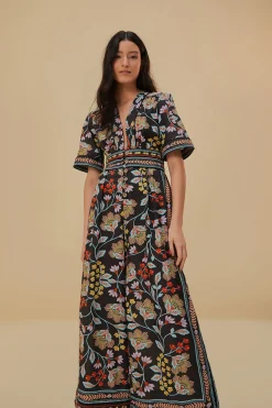 FLOWERY BLACK JUMPSUIT