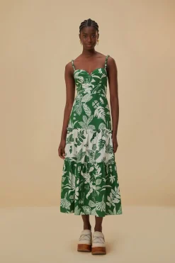  FOREST SOUL MIX MIDI DRESS