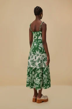  FOREST SOUL MIX MIDI DRESS