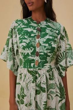  FOREST SOUL SHORT SLEEVE MIDI DRESS