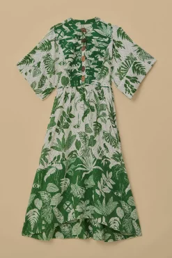  FOREST SOUL SHORT SLEEVE MIDI DRESS