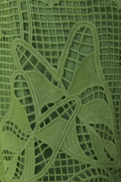 GREEN GUIPIRE PANTS