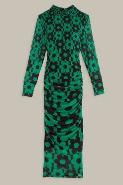  GREEN LOVEDAISY TULLE MIDI DRESS