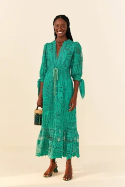  GREEN MORADA BOA GUIPURE DRESS